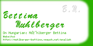 bettina muhlberger business card